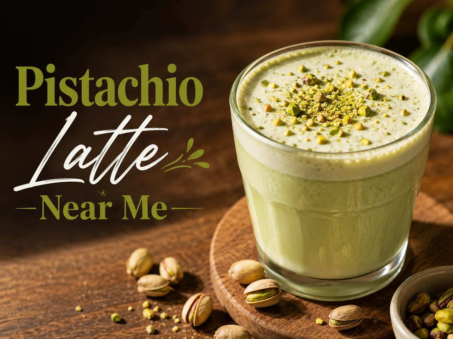 Pistachio latte near me served at Sayfani Coffee House in Coppell TX