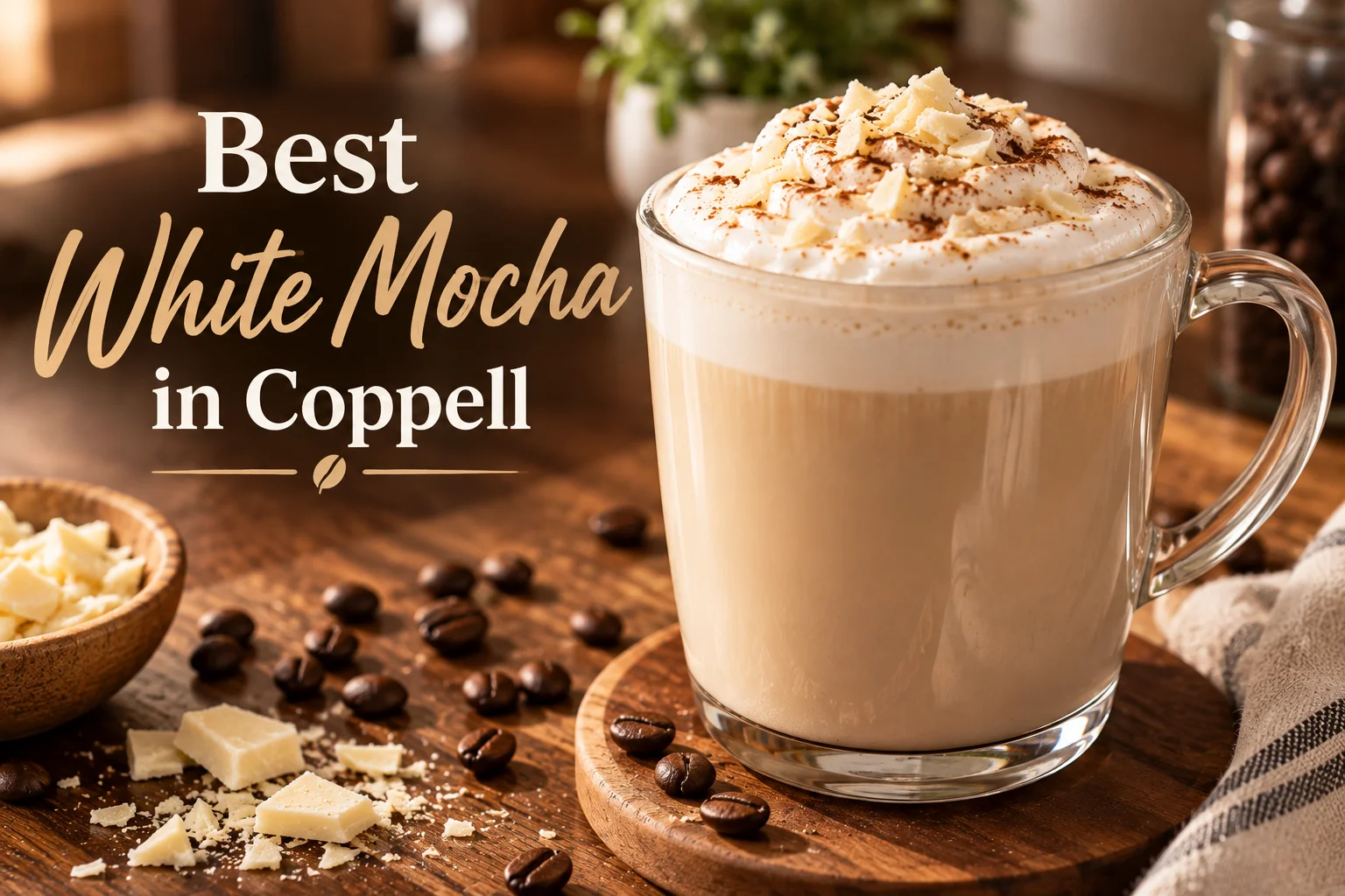 Best white mocha in Coppell TX served at Sayfani Coffee House