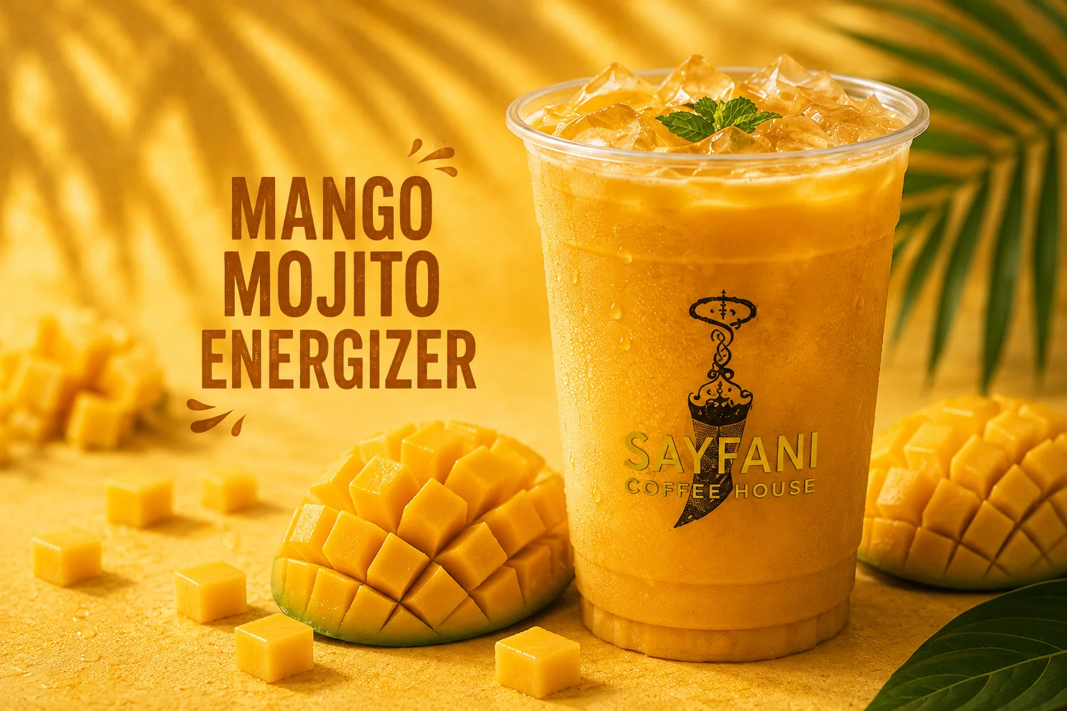 Mango Mojito Energizer drink at Sayfani Coffee House Coppell