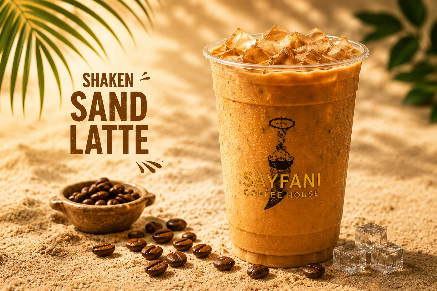 Shaken Sand Latte at Sayfani Coffee House Coppell