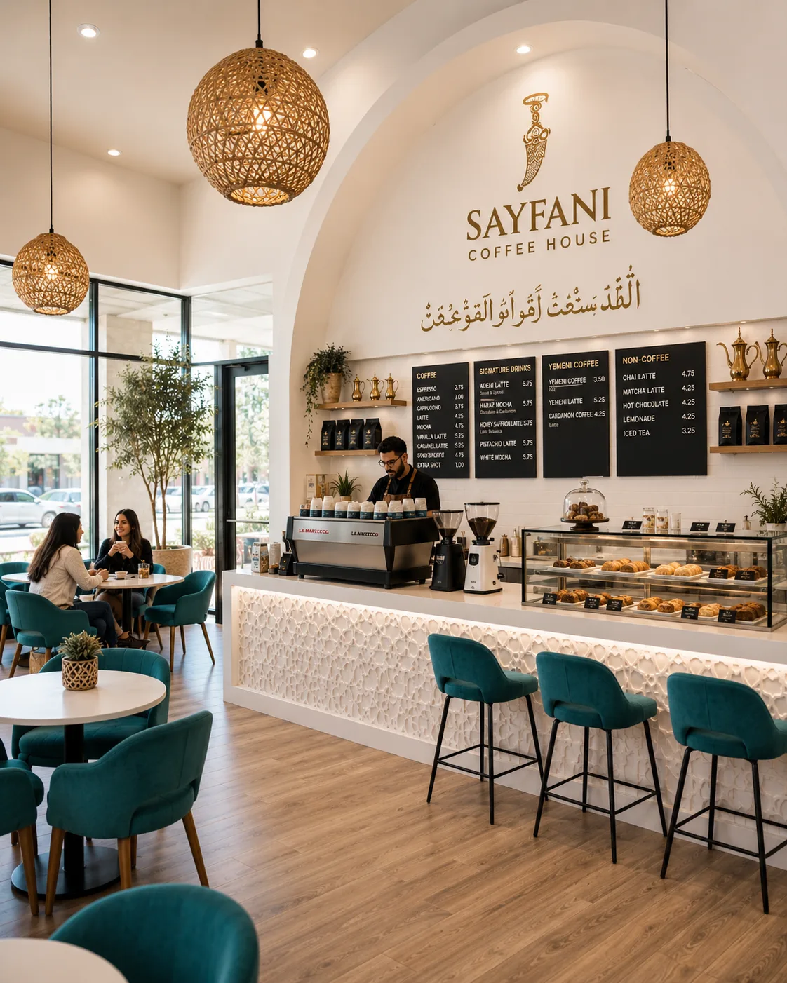 Sayfani Coffee House interior — where every cup tells a story